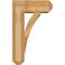 Ekena Millwork Thorton Craftsman Rough Sawn Bracket w/ Offset Brace, Western Red Cedar, 8"W x 20"D x 32"H BKT0806X20X32THR04RWR - alternate 2
